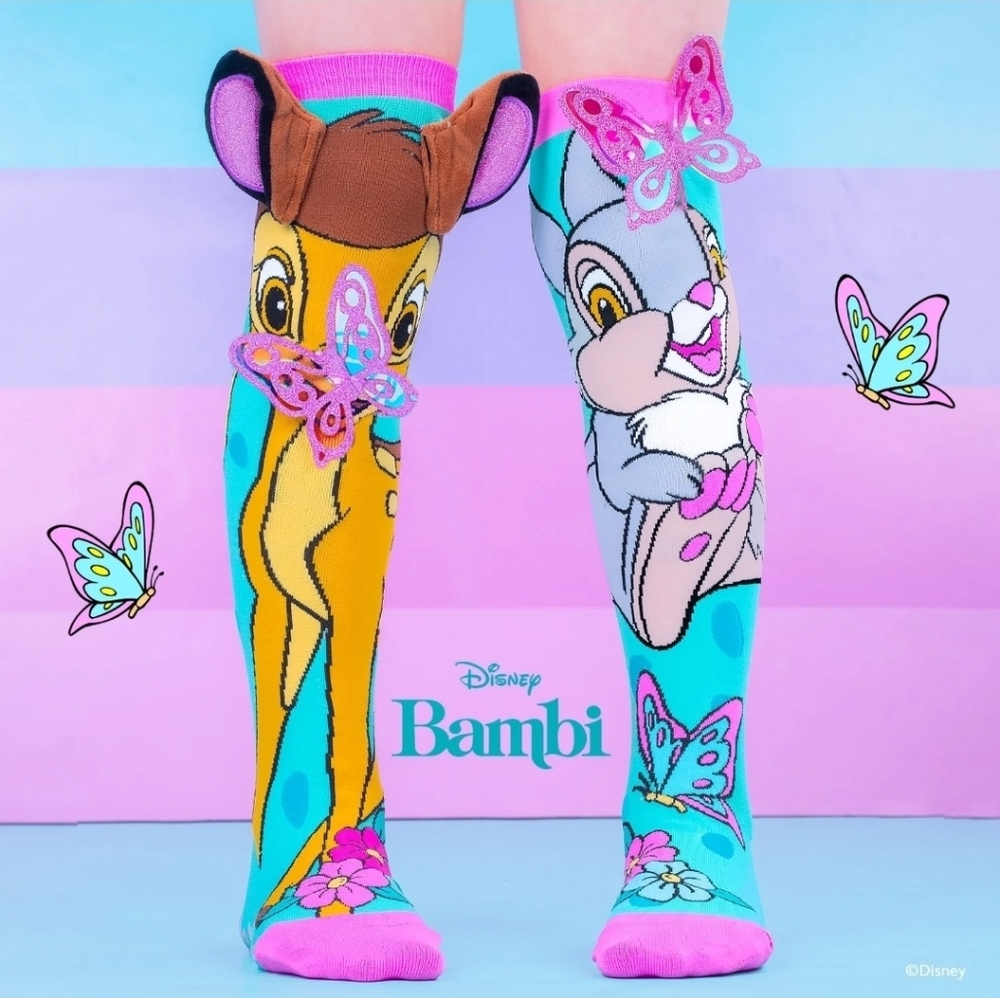 Madmia BAMBI SOCKS Toddler Socks 3D Print Fairytale Socks Ages 3-5 NEW!